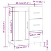 vidaXL Dressoir 69,5x34x90 cm bewerkt hout hoogglans wit
