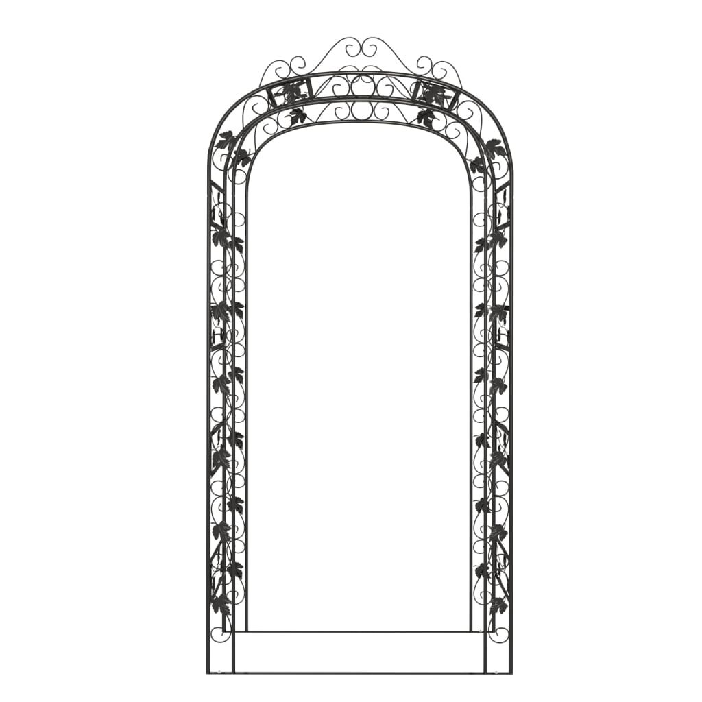 Metalen Tuinboog 120 cm 240 cm 300 cm 350 cm 180 cm breed bruiloft boog latwerk voor klimplanten zwart B 1,2 m x H 2,2 m