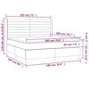 vidaXL Boxspring met matras en LED fluweel lichtgrijs 180x200 cm
