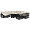 vidaXL Tuinbankenset 13 st Zwart en Cream Wit poly rattan
