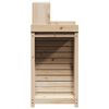 vidaXL Oppottafel met schappen 82,5x50x109,5 cm massief grenenhout