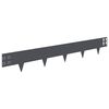 vidaXL Gazonrand 50 pcs 100 x 15 cm Staal Antracietkleurig