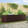 vidaXL Verhoogde plantenbak Bruin 320 x 80 x 81 cm Staal