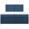 vidaXL Boxspring met matras stof blauw 200x200 cm