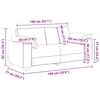 vidaXL Loveseat bank 140 cm fluweel zwart