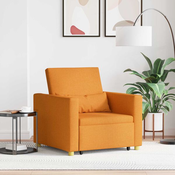 vidaXL Uittrekbaar slaapbank eenpersoons Donkergeel 90 x 165 x 87 cm