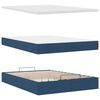 vidaXL Ottoman bed met matras 140x190cm stof blauw