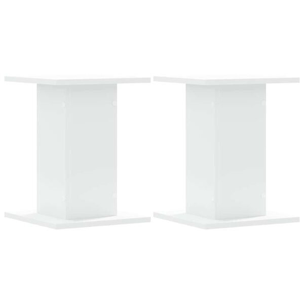 vidaXL Speakerstandaards 2 st 30x30x40 cm bewerkt hout wit