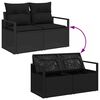 vidaXL Tuin Sofa Set 9 pcs Zwart Poly riet