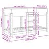 vidaXL Bunk Bed voor Kinderen Zwart Eiken 90 x 200 cm Bewerkt hout