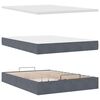 vidaXL Ottoman bed met matrassen en LED's 140x200cm fluweel