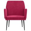 vidaXL Fauteuil 62x79x79 cm fluweel wijnrood