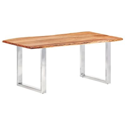 vidaXL Eetkamertafel met natuurlijke randen 3,8 cm 200 cm acaciahout