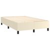 vidaXL Boxspring met matras en LED kunstleer cr&egrave;mekleurig 120x200 cm
