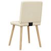 vidaXL Eetkamerstoelen 4 st stof cr&egrave;mekleurig