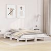 vidaXL Bedframe zonder matras massief grenenhout wit 120x190 cm