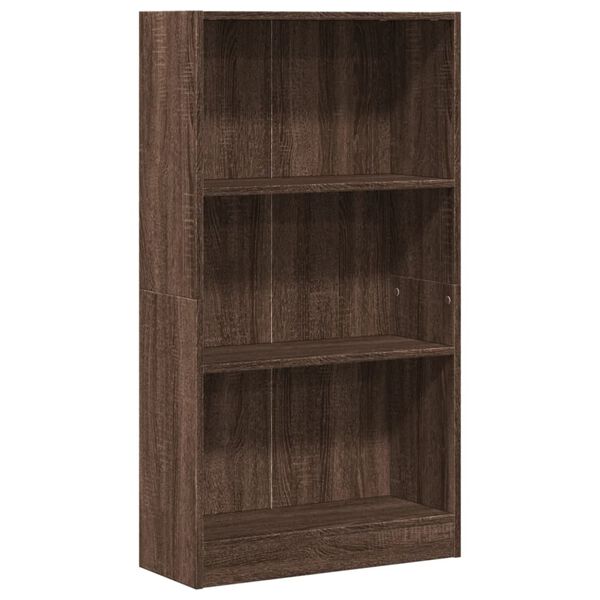 vidaXL Boekenkast 60x24x109 cm bewerkt hout bruin eikenkleurig