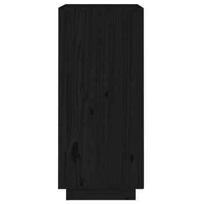 vidaXL Dressoir 38x35x80 cm massief grenenhout zwart