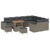 vidaXL Tuin Sofa Set met kussen met opslag met kussen 12 pcs Grijs