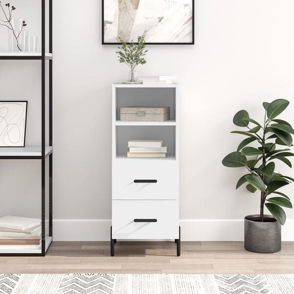 vidaXL Dressoir 34,5x34x90 cm bewerkt hout wit