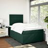 vidaXL Boxspring met matras fluweel donkergroen 120x190 cm