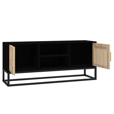 vidaXL Tv-meubel 105x30x45 cm bewerkt hout en ijzer zwart
