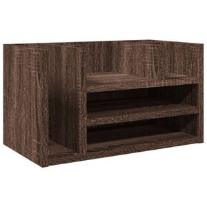 vidaXL Bureau organiser 44,5x24x25 cm bewerkt hout bruin eikenkleur