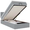 vidaXL Bed met matras 100x200 cm stof lichtgrijs