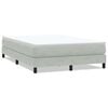 vidaXL Boxspring zonder matras fluweel lichtgrijs 160x210 cm