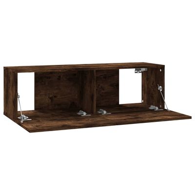 vidaXL Tv-wandmeubel 100x30x30 cm bewerkt hout gerookt eikenkleurig