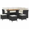 vidaXL Tuin Sofa Set 9 st 5-Aantal zitplaatsen Zwart en Cr&egrave;me