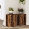 vidaXL Plantenstandaards 2 st 25x25x35 cm bewerkt hout oud houtkleurig