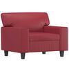 vidaXL Fauteuil 60 cm kunstleer wijnrood