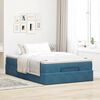 vidaXL Ottoman bed met matras 120x200cm fluweel donkerblauw