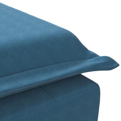 vidaXL Massage chaise longue met bolster fluweel blauw