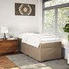vidaXL Boxspring met matras kunstleer cappuccinokleurig 80x200 cm