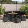 vidaXL Tuin Sofa Set 8 pcs Zwart Poly rattan en gepoedercoat staal