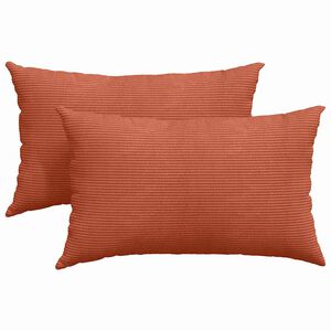 vidaXL Sofa Kussens 2 stuks Rood-oranje 50 x 30 cm Cordstof