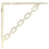 vidaXL Wandplank Beugels 12 st Antiek wit 14,5 x 14,5 x 3 cm Staal