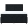 vidaXL Boxspring met matras fluweel zwart 180x200 cm