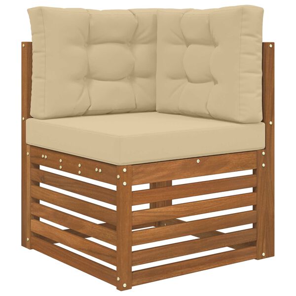 vidaXL Buiten bankkussen 3 pcs Beige Polyester