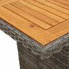 vidaXL Tuin eettafelset met kussen 7 pcs Grijs poly rattan