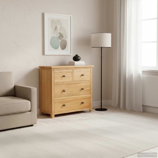 vidaXL Ladekast 80x33,5x75 cm massief eikenhout