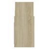 vidaXL Bijzetkast 60x26x60 cm bewerkt hout sonoma eikenkleurig en wit