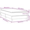 vidaXL Boxspring met matras fluweel donkerblauw 80x220 cm