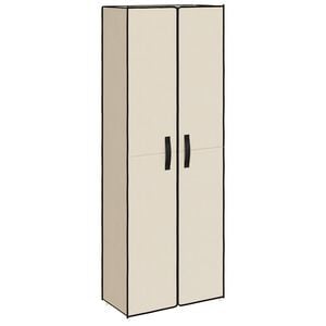 vidaXL Schoenenkast 60x30x166 cm stof cr&egrave;mekleurig