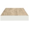 vidaXL Wandschappen zwevend 2 st 60x23,5x3,8 cm MDF eikenkleurig wit