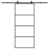 vidaXL Schuifdeur met beslag 90x205 cm ESG-glas en aluminium