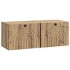 vidaXL Wandbeugel TV-kast Artisanaal eiken 78,5 x 31 x 30 cm