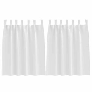 vidaXL Zwart-out Gordijnen met Ringen 2 pcs Puur Wit 140 x 140 cm